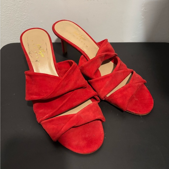 Lord & Taylor Shoes - Lord & Taylor Red Suede Heels